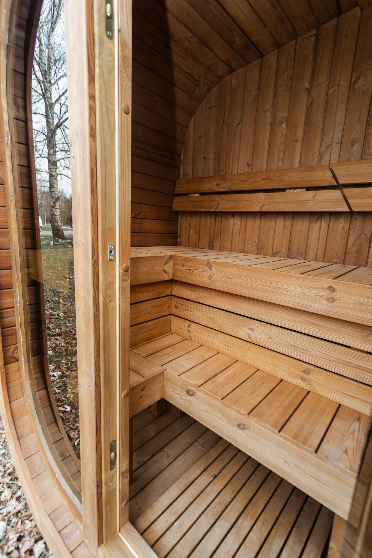 Handgefertigte Thermoholz-Sauna CUBE MINI DIY – 1,2 m