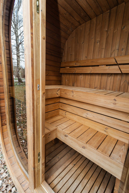 Handgefertigte Thermoholz-Sauna CUBE MINI DIY – 1,2 m