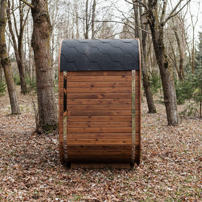 Handgefertigte Thermoholz-Sauna CUBE MINI DIY – 1,2 m