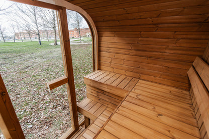 Handgefertigte Thermoholz-Sauna CUBE MINI DIY – 1,6 m