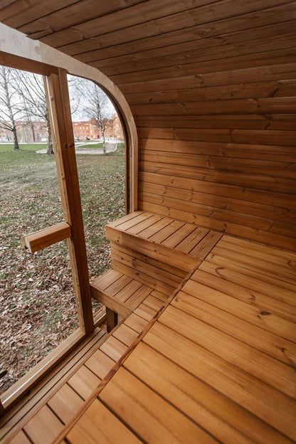 Handgefertigte Thermoholz-Sauna CUBE MINI DIY – 1,6 m