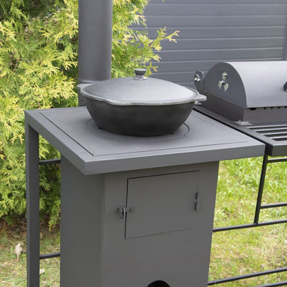 BBQ Grill with Cauldron Oven and Accessory Shelf GR301