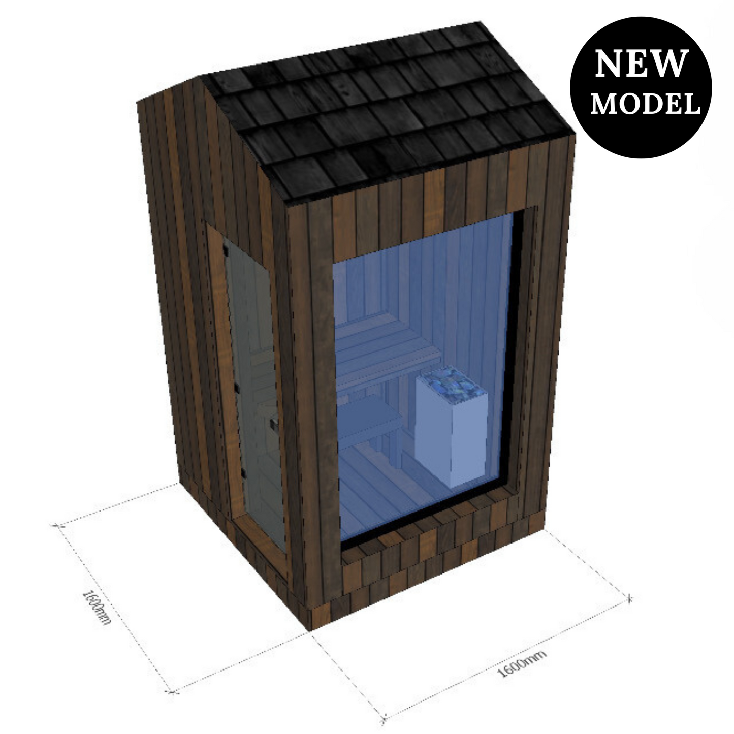 EPIC MINI Thermowood sauna 1,6x1,6m