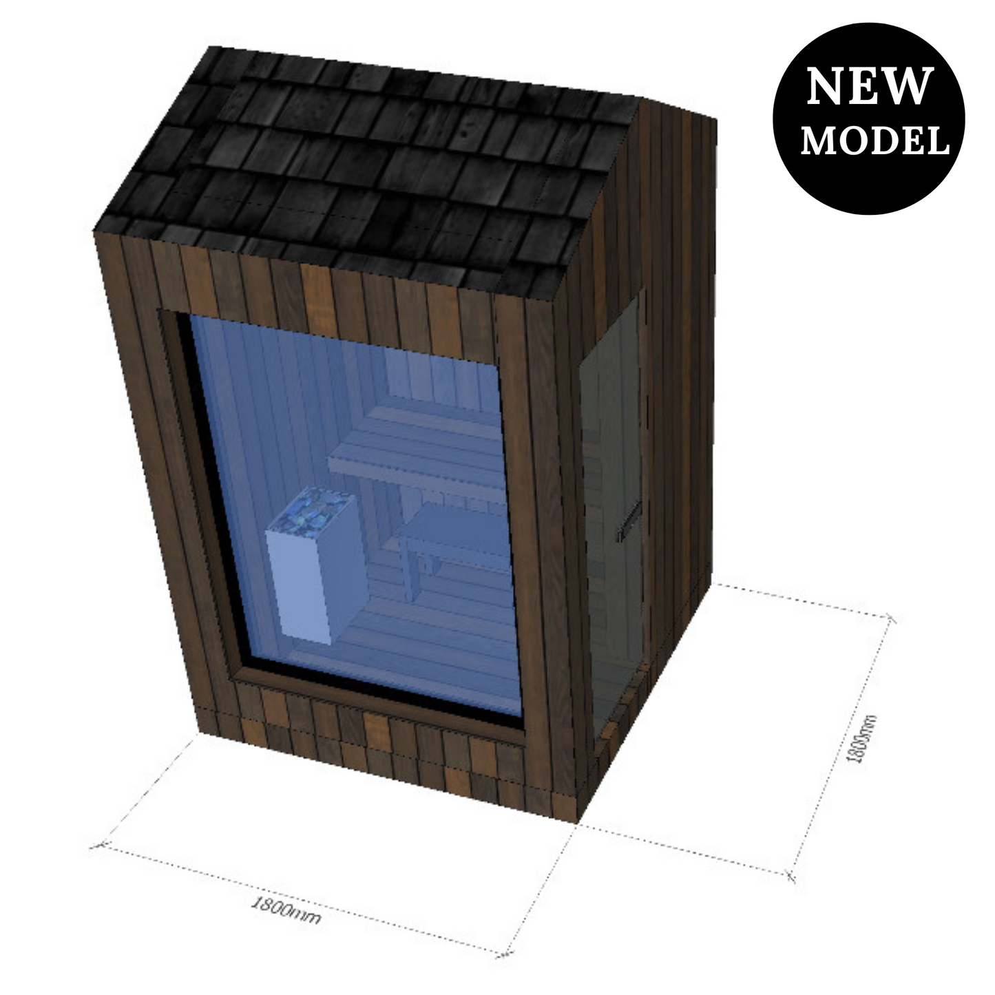 EPIC MINI Thermowood sauna 1,8x1,8m