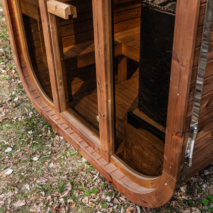 Handgefertigte Thermoholz-Sauna CUBE MINI DIY – 2 m