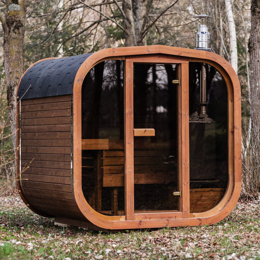 Handgefertigte Thermoholz-Sauna CUBE MINI DIY – 2 m
