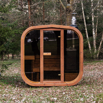 Handgefertigte Thermoholz-Sauna CUBE MINI DIY – 2 m