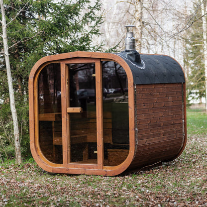 Handgefertigte Thermoholz-Sauna CUBE MINI DIY – 2 m