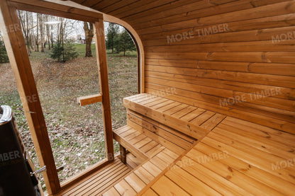 Home relaxation area featuring premium sauna interior