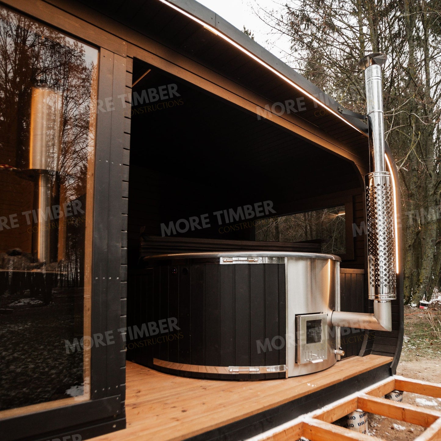 Relaxing spa area with sauna and jacuzzi