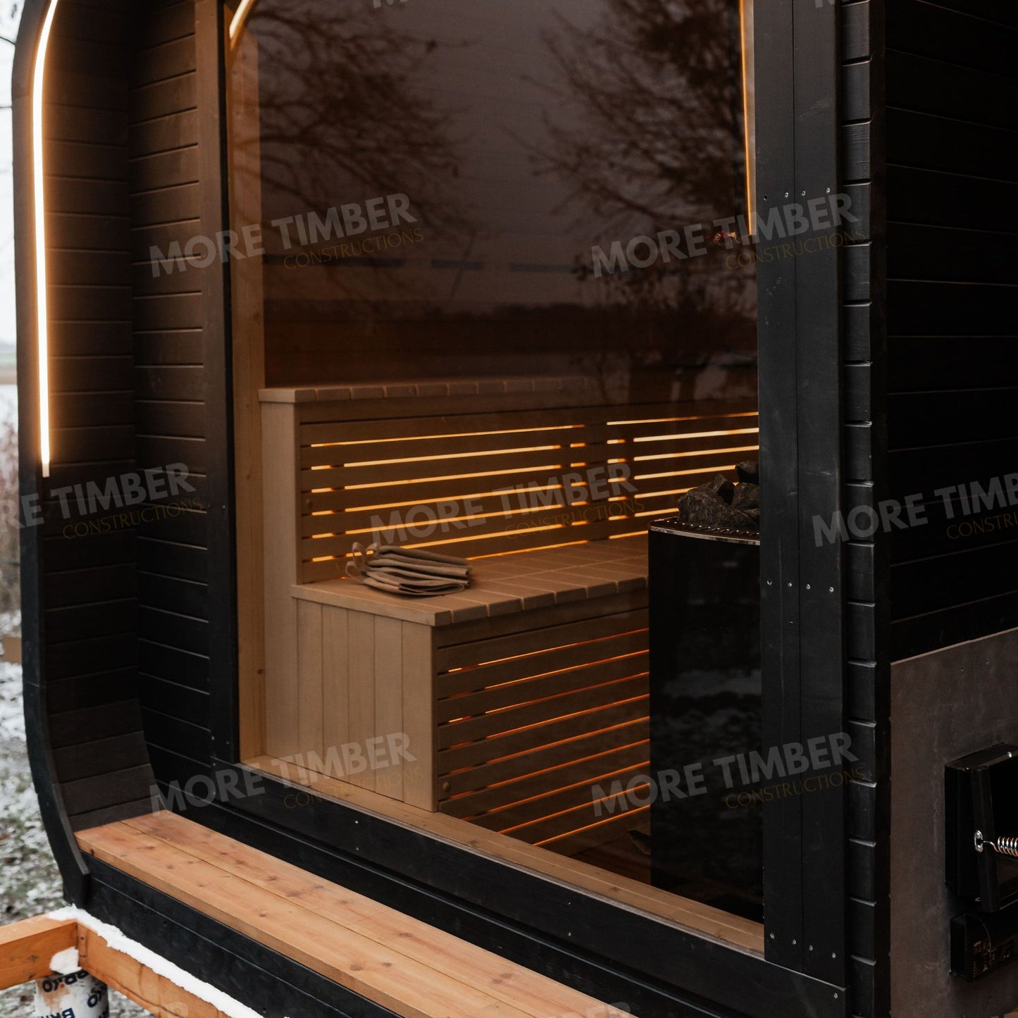Hotel spa featuring modern sauna and hot tub amenities