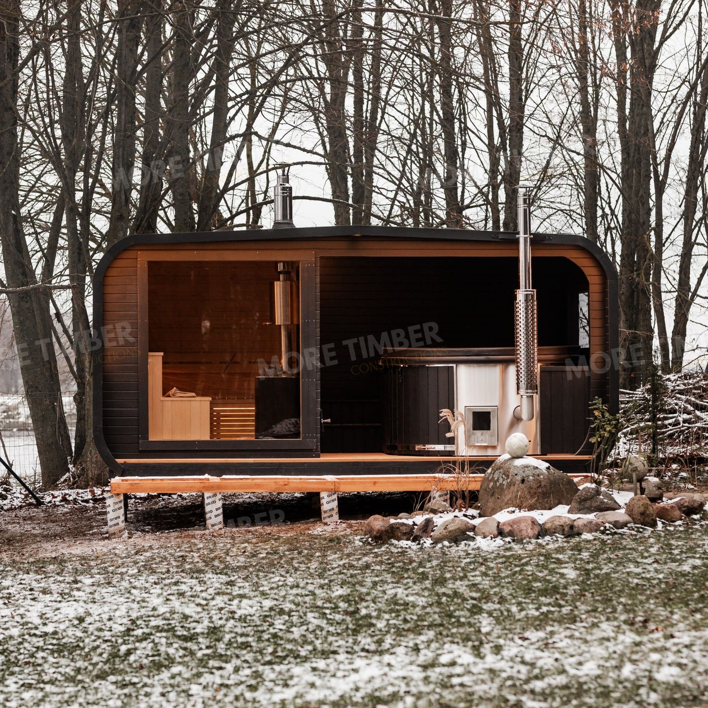 Peaceful spa featuring sauna and hot tub area