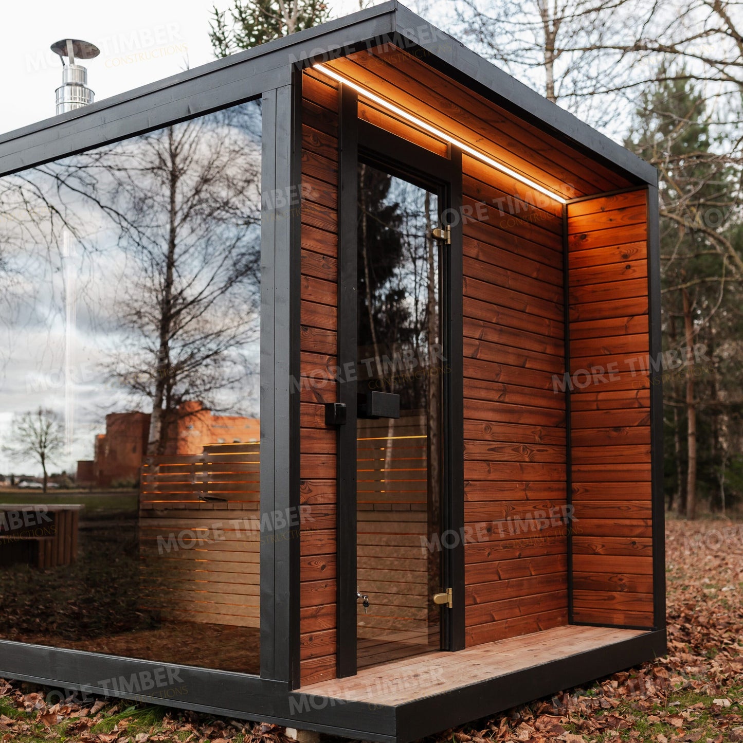 Peaceful sauna environment for relaxation and wellness