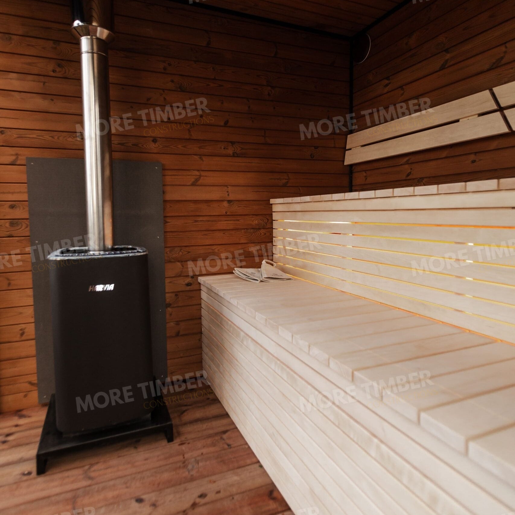 Compact home sauna perfect for daily relaxation