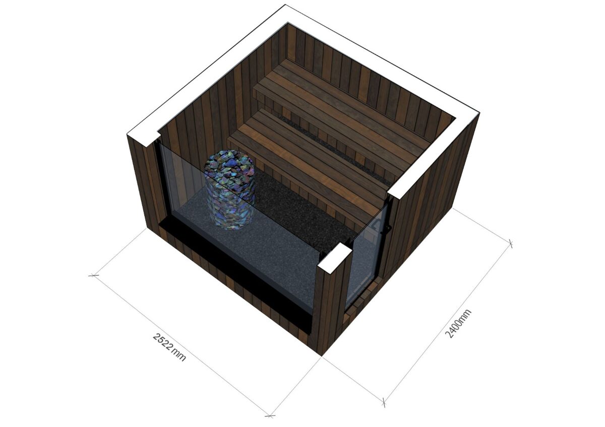 EPIC HARMONY BLISS Termokoka pirts māja 2,5x2,4m