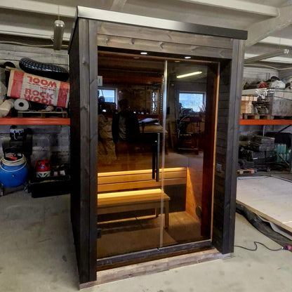 Handgefertigte Thermoholz-Sauna Arico Premium