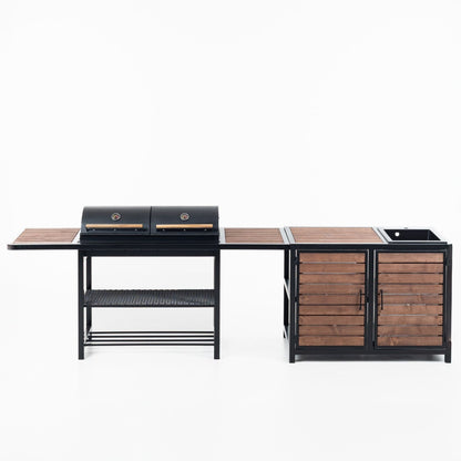 Double Grill with Sink Table GR306