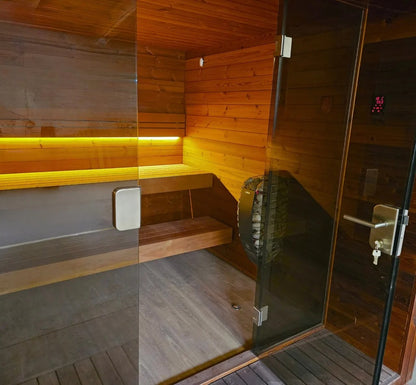 Handgefertigte Thermoholz-Sauna Arona Premium