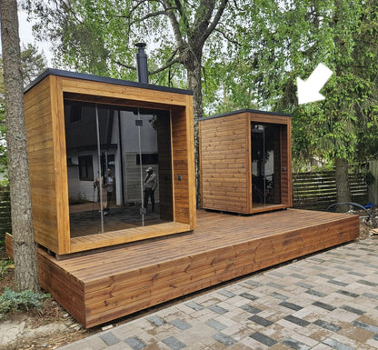Handgefertigte Thermoholz-Sauna Arona Premium