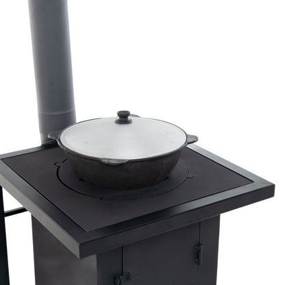 BBQ Grill with Cauldron Oven and Accessory Shelf GR301