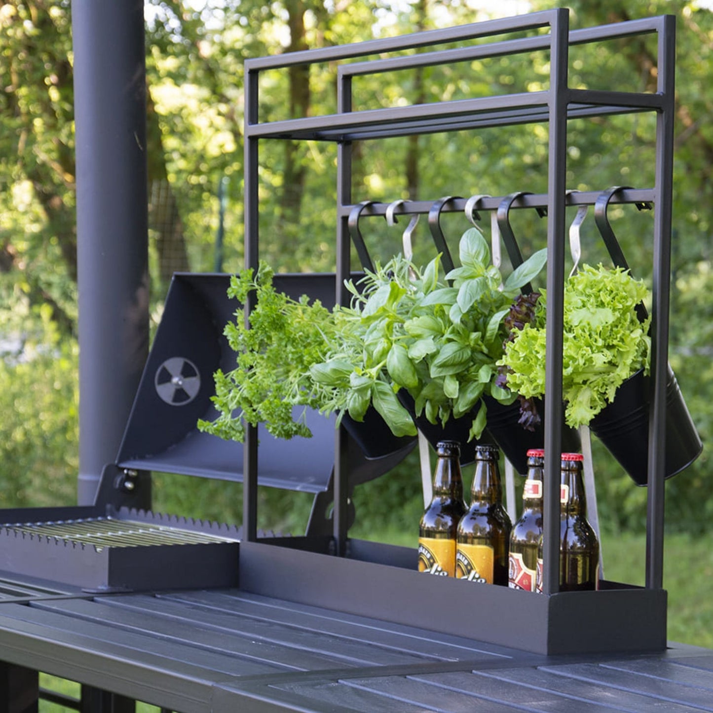 BBQ Grill with Cauldron Oven and Accessory Shelf GR301