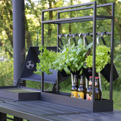 BBQ Grill with Cauldron Oven and Accessory Shelf GR301