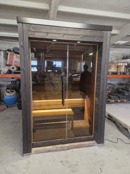 Handgefertigte Thermoholz-Sauna Arico Premium