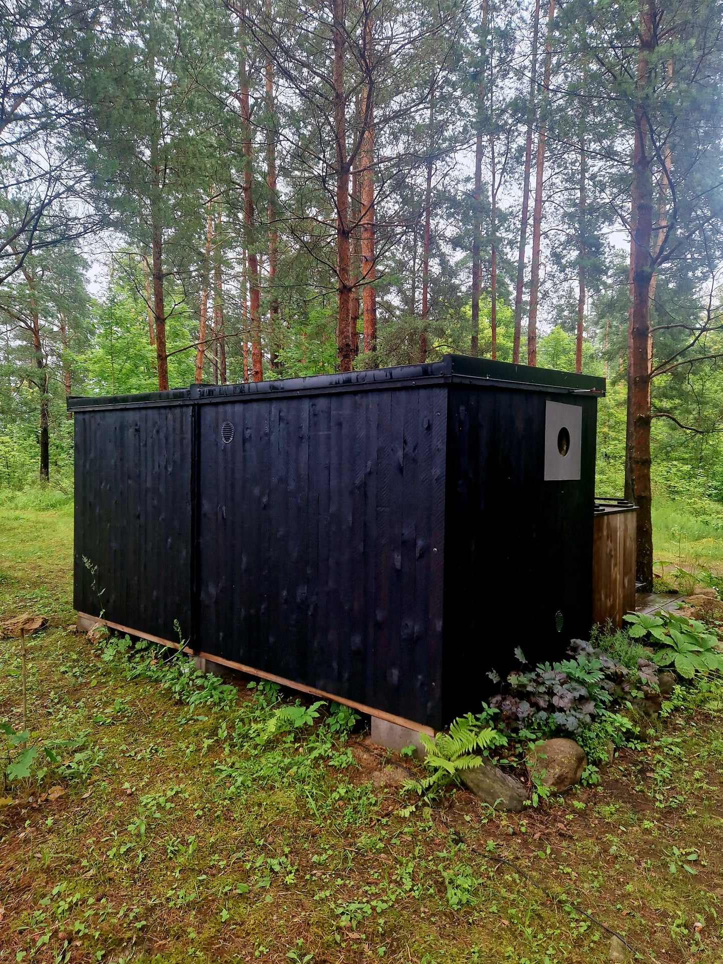 Thermowood sauna model "Spacious" with resting room 4271x2080mm