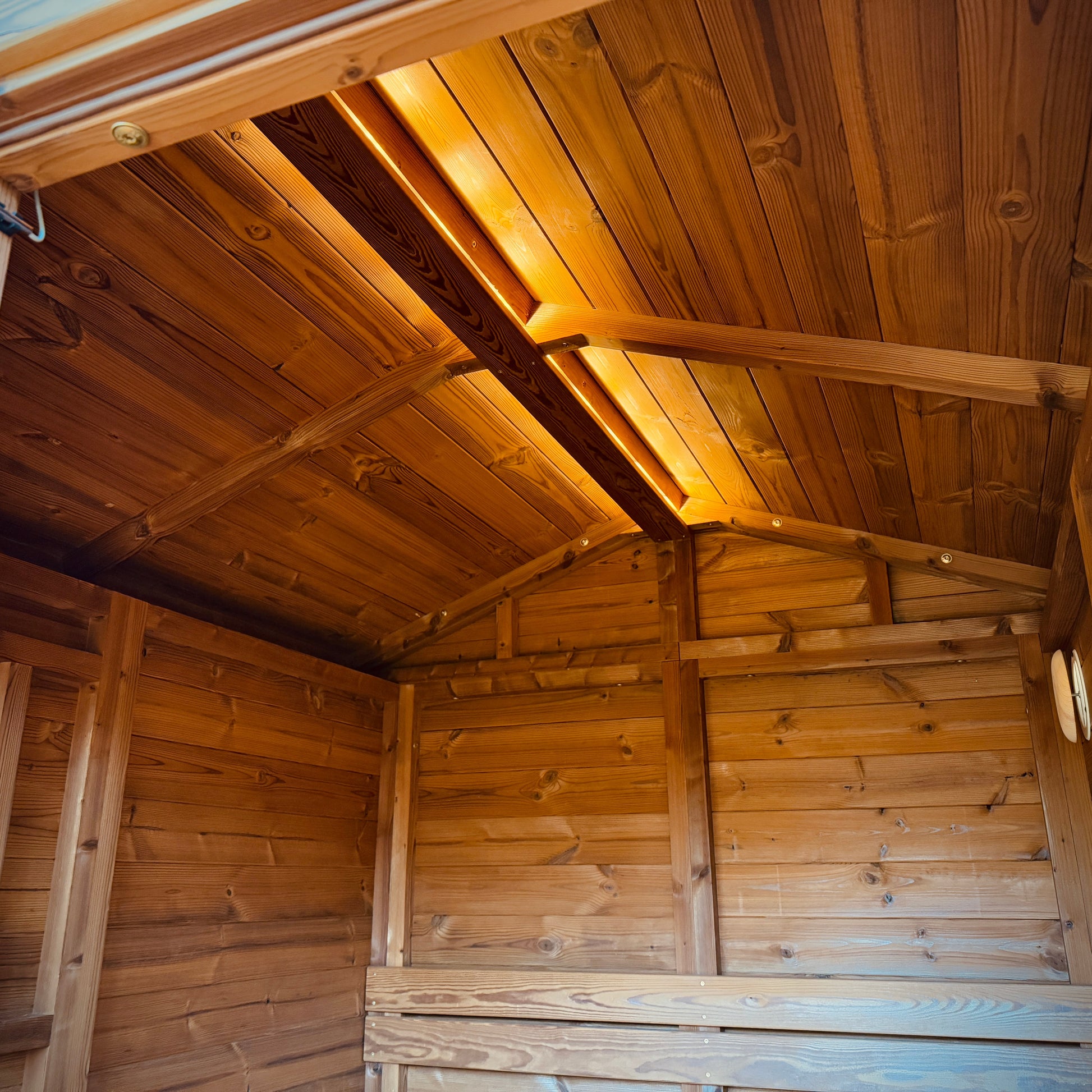 Compact DIY Thermowood sauna for garden installation