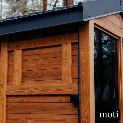 Traditional sauna kit with Thermowood cladding