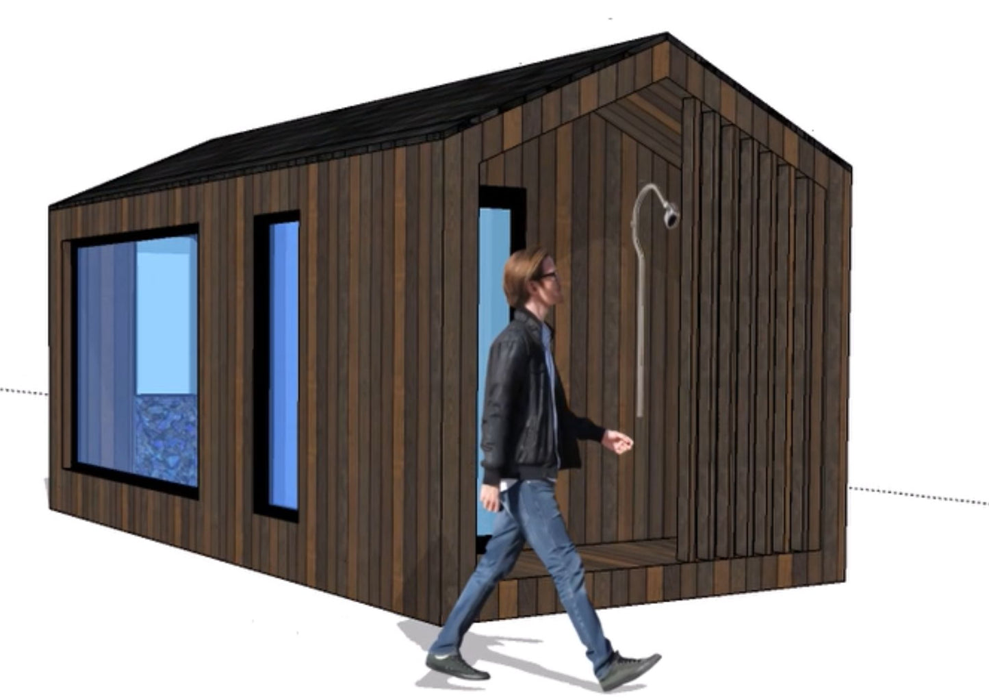 EPIC Barn PREMIUM PUBLIC Thermowood sauna house 6x2,8m