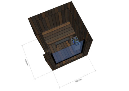 EPIC MINI Thermowood sauna 1,6x1,6m