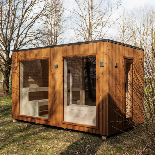 Rahmensauna LAKE Thermoholz 240×400