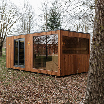 Luxus Thermoholz Modulsauna & Wellnesskabine