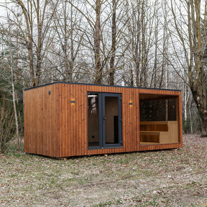 Luxus Thermoholz Modulsauna & Wellnesskabine