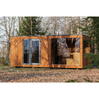 Luxus Thermoholz Modulsauna & Wellnesskabine