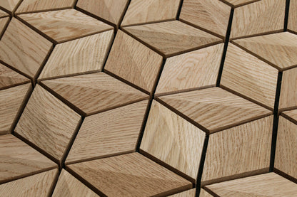 Decorative wall panel Geometric Quartz oak