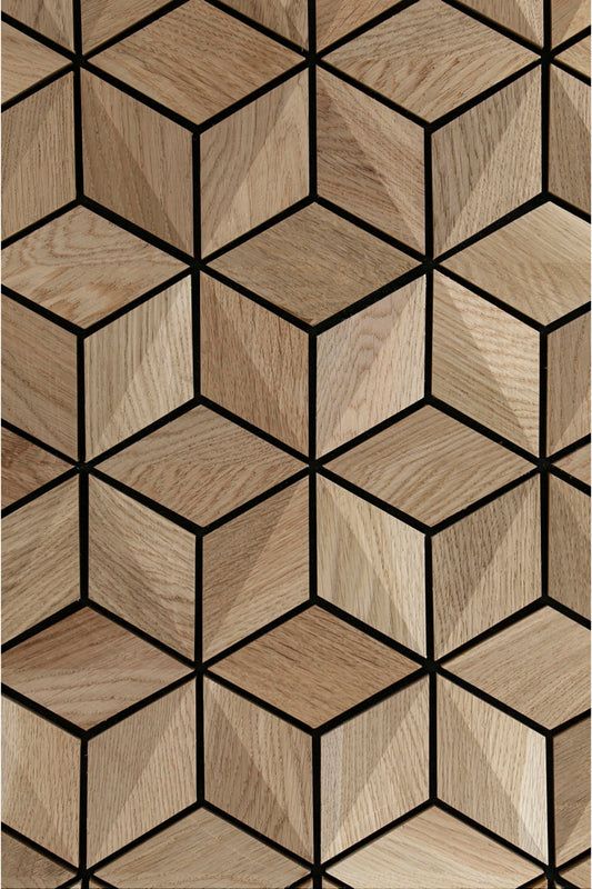 Decorative wall panel Geometric Quartz oak