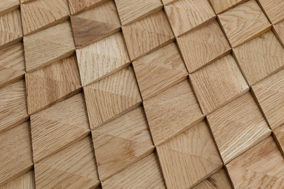 Decorative wall panel Geometric Sapphire oak