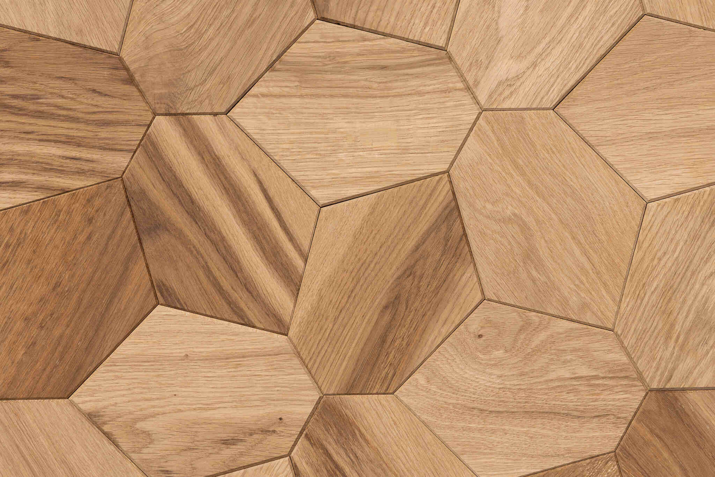 Decorative wall panel Hexagon Oak