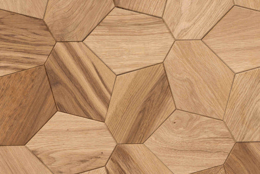 Decorative wall panel Hexagon Oak