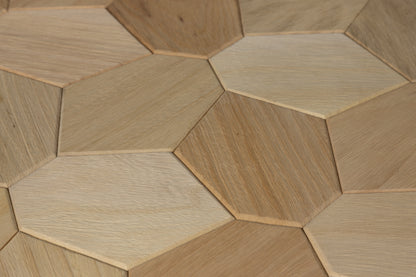 Decorative wall panel Hexagon Abachi brushed