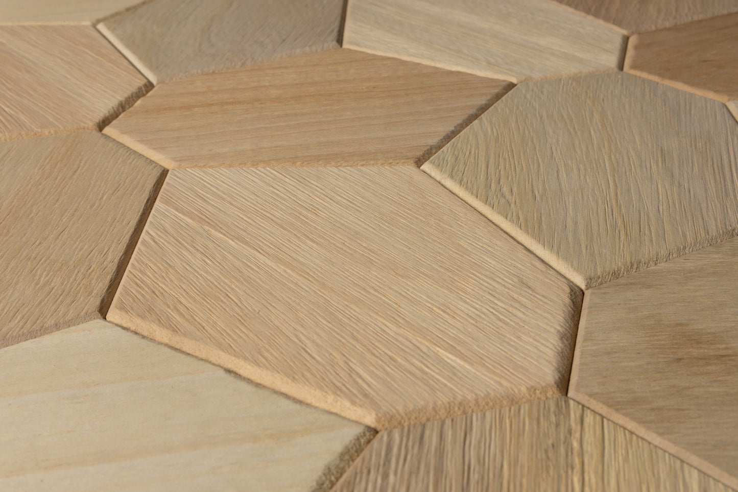 Decorative wall panel Hexagon Abachi brushed