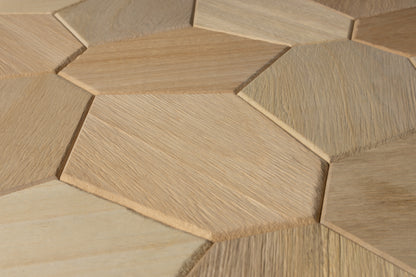 Decorative wall panel Hexagon Abachi brushed