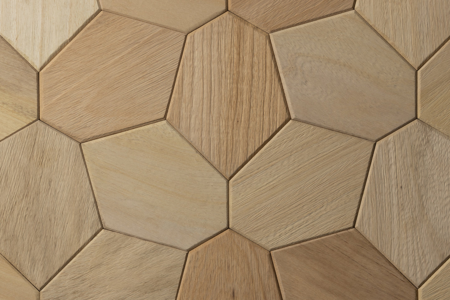 Decorative wall panel Hexagon Abachi brushed