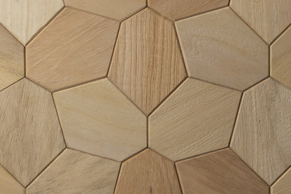Decorative wall panel Hexagon Abachi brushed
