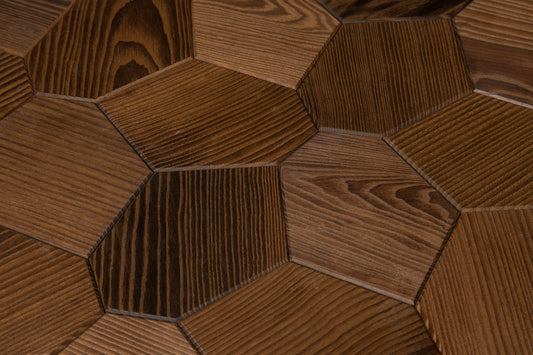 Decorative wall panel Hexagon thermoash brushed