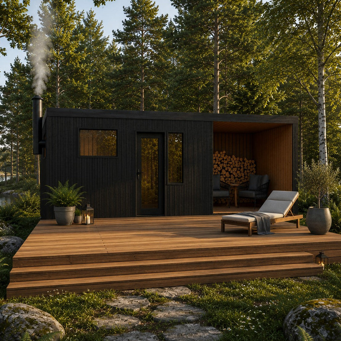 IDYL premium sauna WIDE with lounge