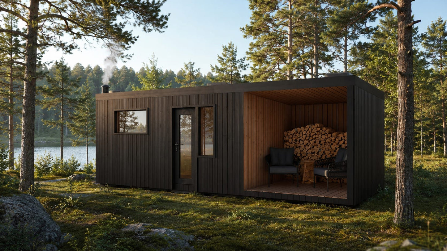 IDYL premium sauna WIDE with lounge