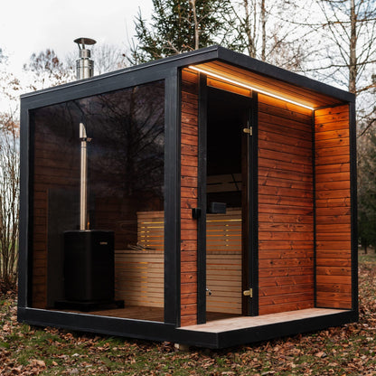 6-Personen Thermoholz Außensauna